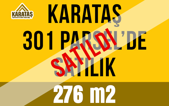 Karataş 301 parselde satılık kök tapu 276 m2 arsa